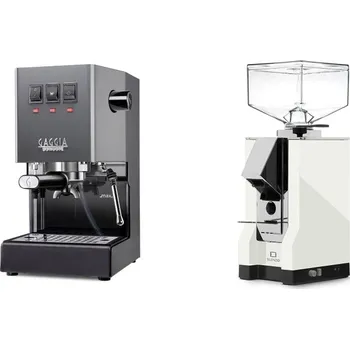 Kávovar Gaggia Classic E24, grey + Eureka Mignon Silenzio, CR white