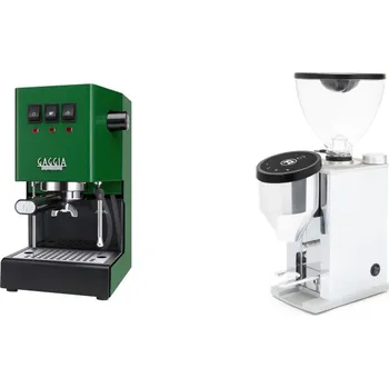 Kávovar Gaggia Classic E24, green + Rocket Espresso FAUSTINO 3.1, chrome