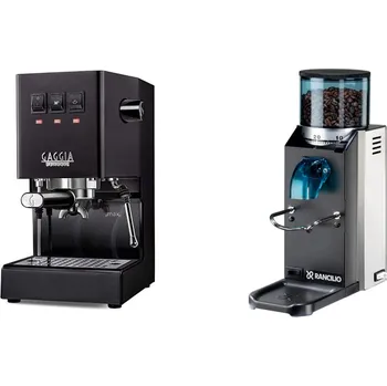 Kávovar Gaggia Classic E24, black + Rancilio Rocky Doserless