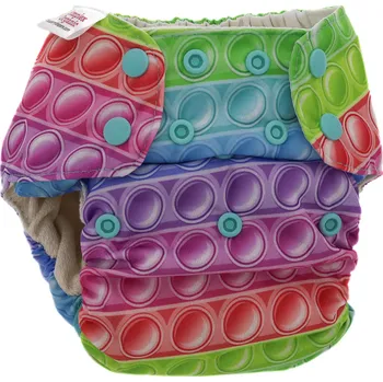 látková plena Blueberry One Size Simplex - jednovelikostní, Bubble Pops