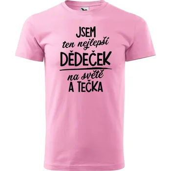 Pánské tričko DOBRÝ TRIKO Pánské tričko s potiskem Nejlepší dědeček na světě Velikost: M, Barva: Růžová