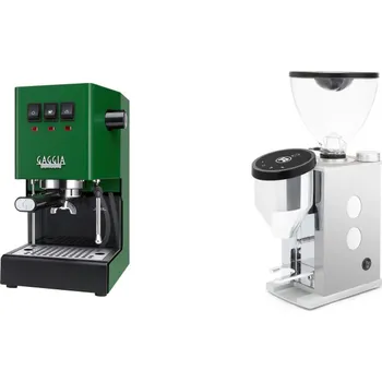 Kávovar Gaggia Classic E24, green + Rocket Espresso FAUSTINO 3.1, white