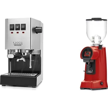 Kávovar Gaggia Classic E24, stainless steel + Eureka Helios 65, ferrari…