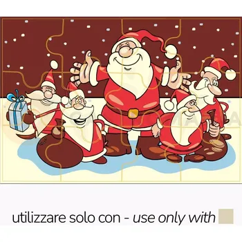 Čokoládová tyčinka Sada 10 transferových archů na vánoční puzzle 190x130 mm | PAVONI, PZ20SB