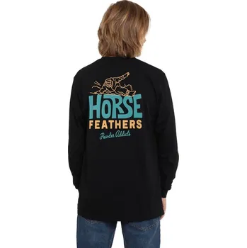 horsefeathers Pánské triko joyride ls t-shirt black