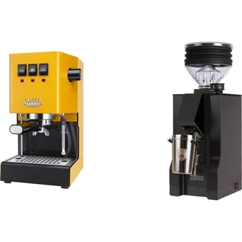 Kávovar Gaggia Classic E24 BC, yellow + Eureka Mignon Zero, BL black