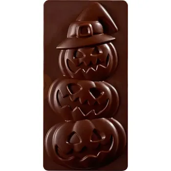 Čokoládová tyčinka Tritanová forma na čokoládové tyčinky - Halloween friends, 3x 154x77x15 mm, 100 g | PAVONI, PC5060FR