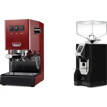 Kávovar Gaggia Classic E24 BC, red + Eureka Mignon Bravo, CR black