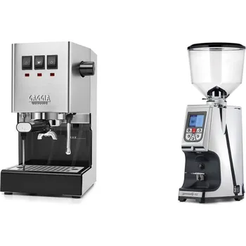 Kávovar Gaggia Classic E24, stainless steel + Eureka Atom Specialty 65,…