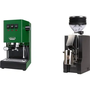 Kávovar Gaggia Classic E24 BC, green + Eureka Mignon Zero, CR black