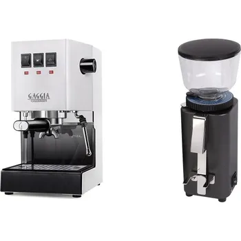 Kávovar Gaggia Classic E24 BC, white + ECM C-Manuale 54, anthracite