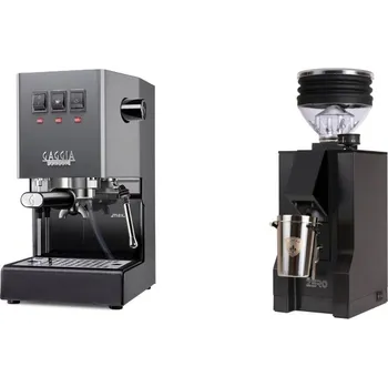Kávovar Gaggia Classic E24 BC, grey + Eureka Mignon Zero, BL black