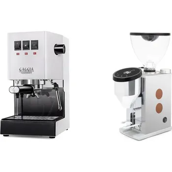 Kávovar Gaggia Classic E24, white + Rocket Espresso FAUSTINO 3.1, copper