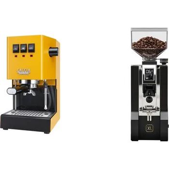 Kávovar Gaggia Classic E24 BC, yellow + Eureka Mignon XL, CR black
