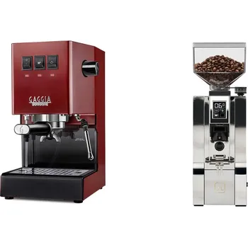 Kávovar Gaggia Classic E24, red + Eureka Mignon XL, CR chrome