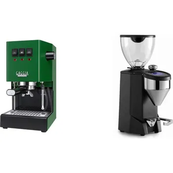 Kávovar Gaggia Classic E24, green + Rocket Espresso FAUSTO 2.1, black
