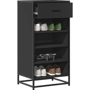 Botník Botník černý 48x38x97,5 cm kompozitní dřevo Černý 849209