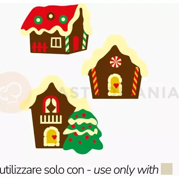 Čokoládová tyčinka PAVONI T1014SB Transferová forma se zdobením 10 ks perníčky