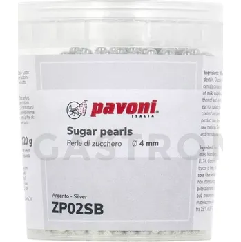 Výroba svíčky Cukrové korálky 4 mm 120 g stříbrná metalíza | PAVONI, ZP02SB