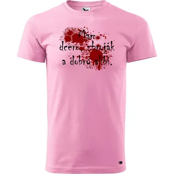 Pánské tričko DOBRÝ TRIKO Pánské tričko s potiskem Mám alibi Velikost: XL, Barva: Růžová