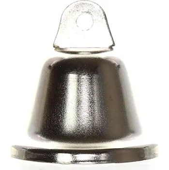 Vánoční dekorace Zvoneček kovový stříbrný 40 mm