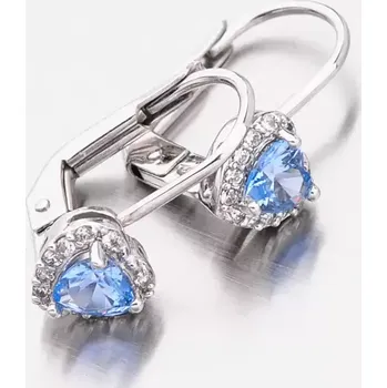 Náušnice Dámské náušnice bílé zlato 585 zirkon se na klapku 52GZ-8015BMB-KL