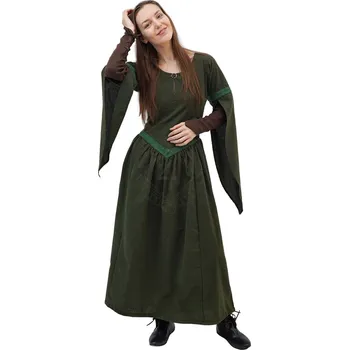 Karnevalový kostým Mythrojan Středověké fantasy šaty "Elfí lučištnice", zeleno-hnědé - Outlet