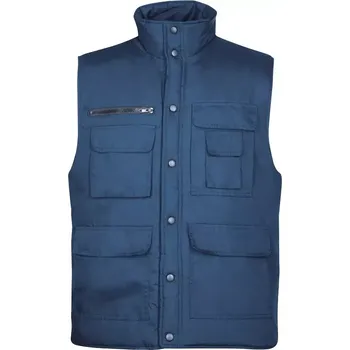 Pánská vesta CERVA Vesta zimní s manšestrem TONY tmavě modrá vel. S