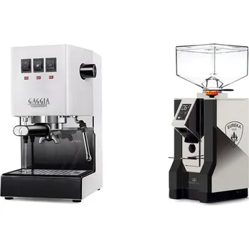 Kávovar Gaggia Classic E24 BC, white + Eureka Mignon Perfetto, NX black