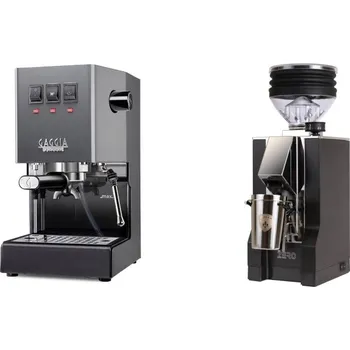 Kávovar Gaggia Classic E24, grey + Eureka Mignon Zero, CR black