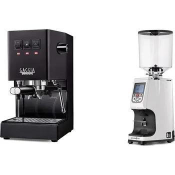 Kávovar Gaggia Classic E24, black + Eureka Atom Specialty 75, white