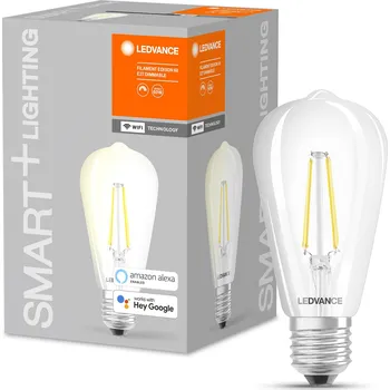 LEDVANCE Chytrá LED filamentová žárovka SMART+ WIFI, E27, ST64, E60, 5,5W, 806lm, 2700K, teplá bílá