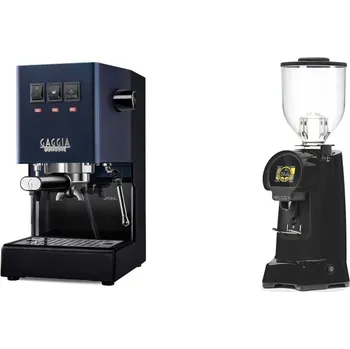 Kávovar Gaggia Classic E24, blue + Eureka Helios 75, black