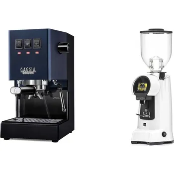 Kávovar Gaggia Classic E24, blue + Eureka Helios 75, white