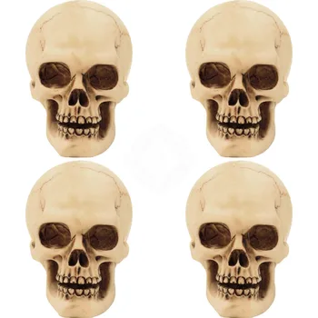 Karnevalový kostým MystiCalls Sada 4 lebek 7cm dekorativní sošky