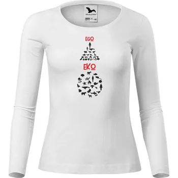 Dámské tričko DOBRÝ TRIKO Dámské triko s potiskem EGO EKO Velikost: 3XL, Barva: Bílá