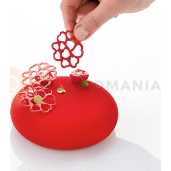 Čokoládová tyčinka Silikonová forma na zdobení dortů, srdce | PAVONI, PR008S