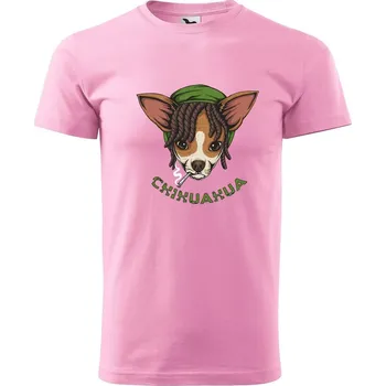 Pánské tričko DOBRÝ TRIKO Pánské tričko s potiskem Čivava Velikost: XL, Barva: Růžová