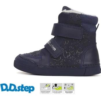 Dětská sportovní obuv D.D.step dívčí zimní obuv W068-42589AM Barva: modrá, Velikost: 26