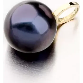 Přívěsek Dámský přívěsek žluté zlato 585 perly 53GZ-3029Z-BLACK