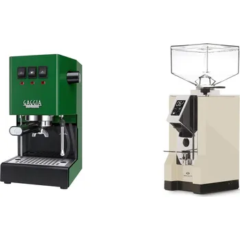 Kávovar Gaggia Classic E24, green + Eureka Mignon Specialita, CR cream
