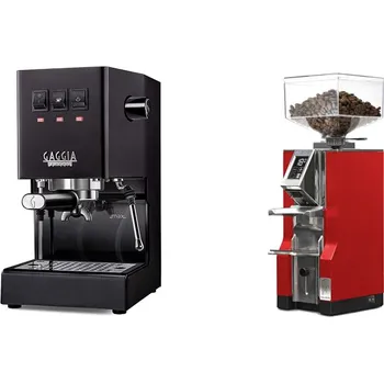 Kávovar Gaggia Classic E24, black + Eureka Mignon Libra, CR ferrari red