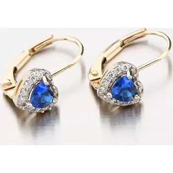 Náušnice Dámské náušnice žluté zlato 585 zirkon 52GZ-8015ZTMB-KL