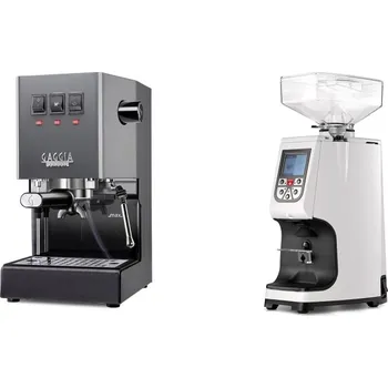 Kávovar Gaggia Classic E24 BC, grey + Eureka Atom 60, white