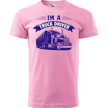 Pánské tričko DOBRÝ TRIKO Pánské tričko s potiskem Truck Velikost: M, Barva: Růžová