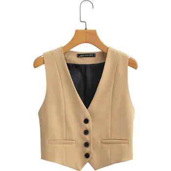 Dámská vesta Klasická vesta na knoflíky Velikost: S, Barva (Varianta): YG CT556KA
