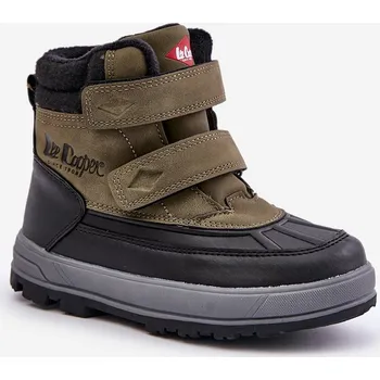 Dětská běžecká obuv Zateplené zimní boty pro chlapce Lee Cooper LCJ-23-01-2059 Barva: Zelená, Velikost: 32