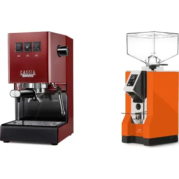Kávovar Gaggia Classic E24 BC, red + Eureka Mignon Specialita, CR orange