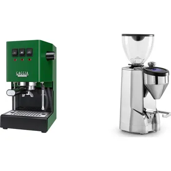 Kávovar Gaggia Classic E24, green + Rocket Espresso SUPER FAUSTO, chrome
