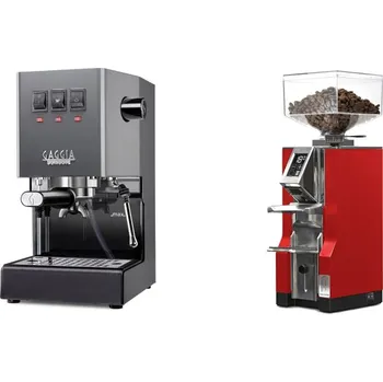 Kávovar Gaggia Classic E24, grey + Eureka Mignon Libra, CR ferrari red